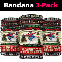 All I Want For Christmas Is Skiing Christmas Neck Gaiter Xmas Holiday Patterns - Wonder Print Shop