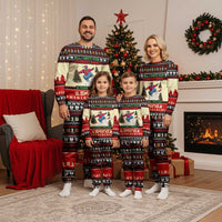 All I Want For Christmas Is Skiing Christmas Pajama Set Xmas Holiday Patterns - Wonder Print Shop