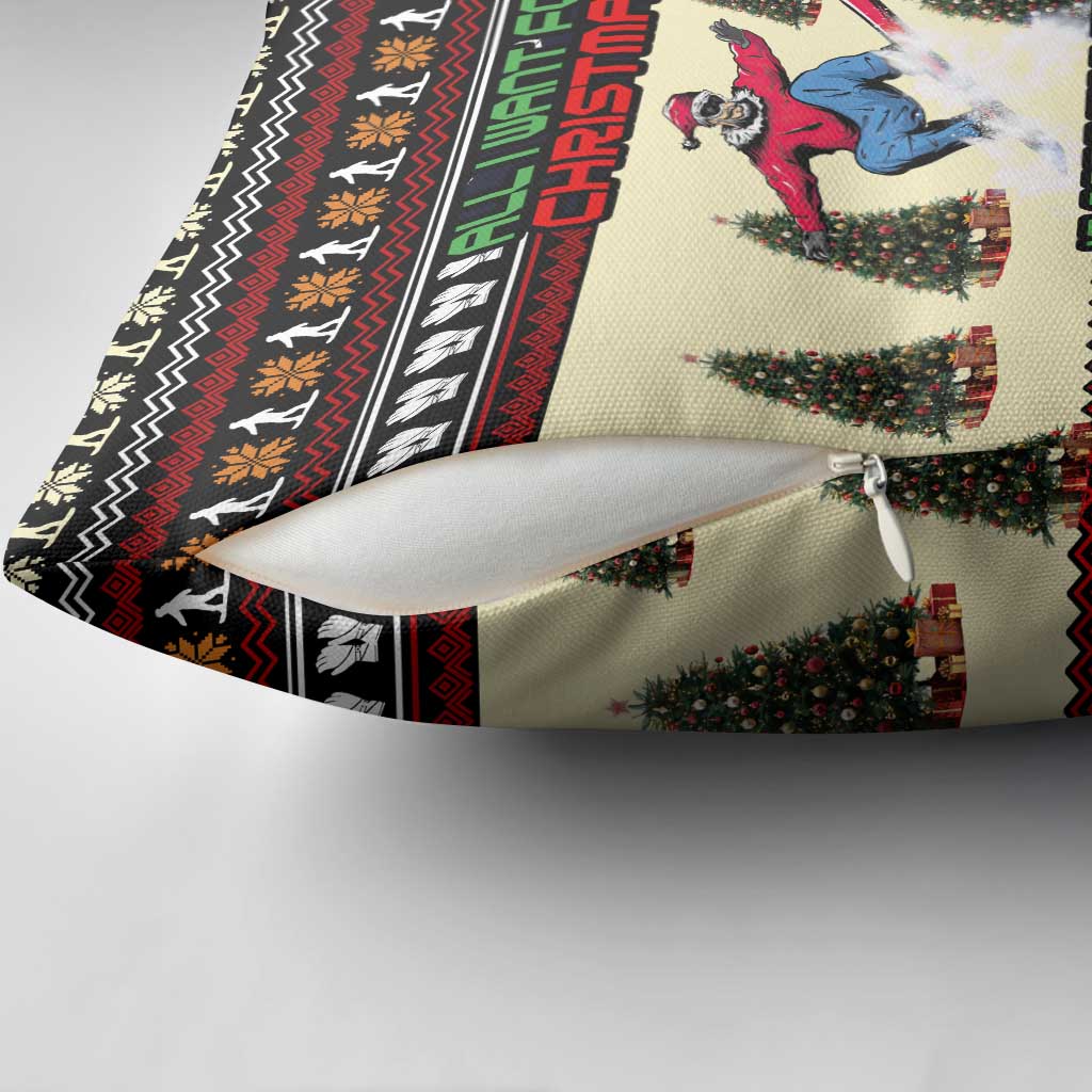 All I Want For Christmas Is Skiing Christmas Pillow Cover Xmas Holiday Patterns - Wonder Print Shop