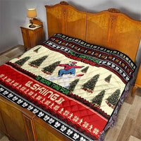 All I Want For Christmas Is Skiing Christmas Quilt Xmas Holiday Patterns - Wonder Print Shop