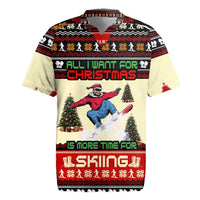 All I Want For Christmas Is Skiing Christmas Rugby Jersey Xmas Holiday Patterns - Wonder Print Shop