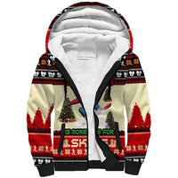 All I Want For Christmas Is Skiing Christmas Sherpa Hoodie Xmas Holiday Patterns - Wonder Print Shop