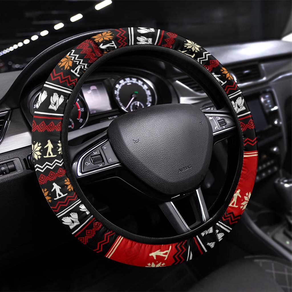 All I Want For Christmas Is Skiing Christmas Steering Wheel Cover Xmas Holiday Patterns - Wonder Print Shop