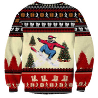 All I Want For Christmas Is Skiing Christmas Sweatshirt Xmas Holiday Patterns - Wonder Print Shop