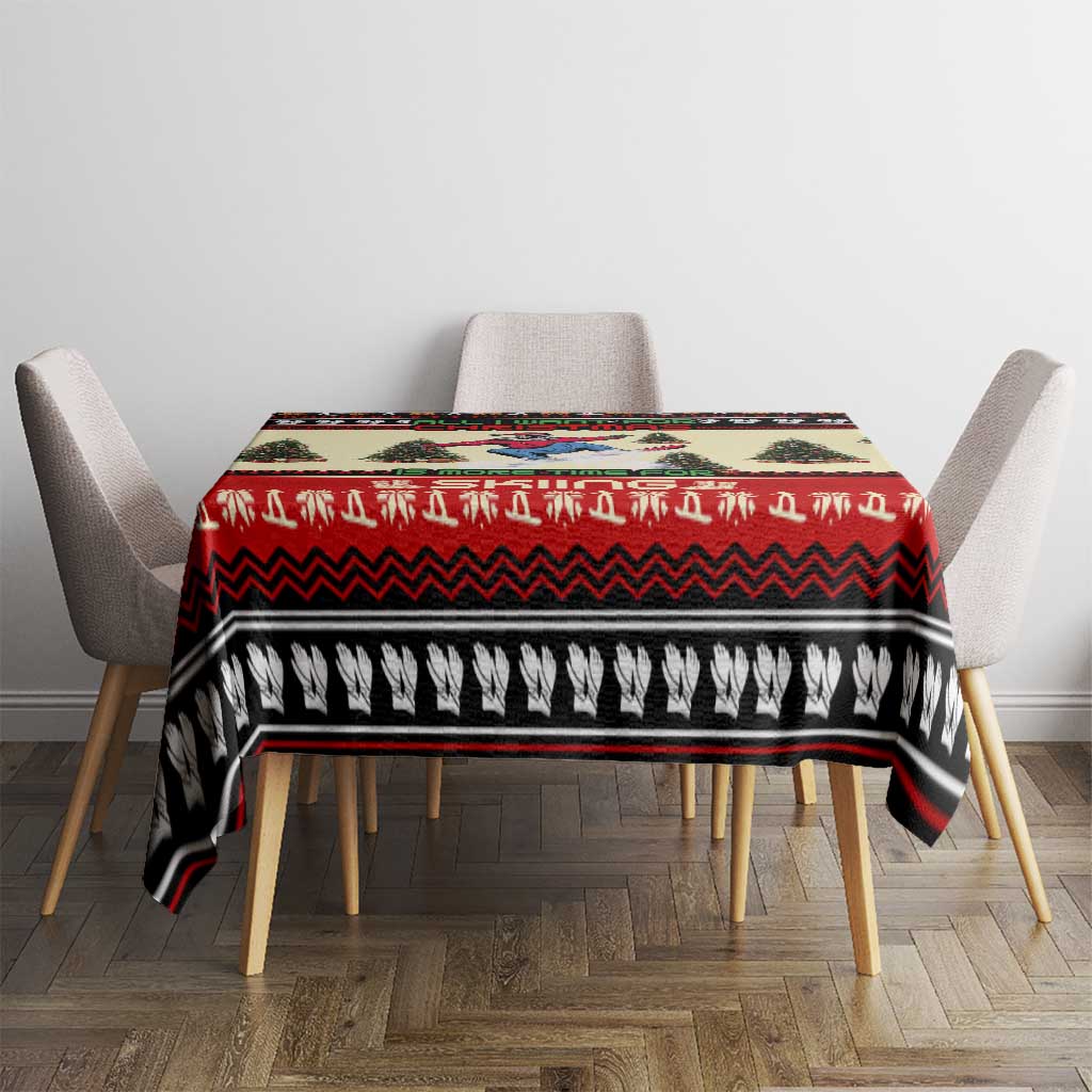 All I Want For Christmas Is Skiing Christmas Tablecloth Xmas Holiday Patterns - Wonder Print Shop