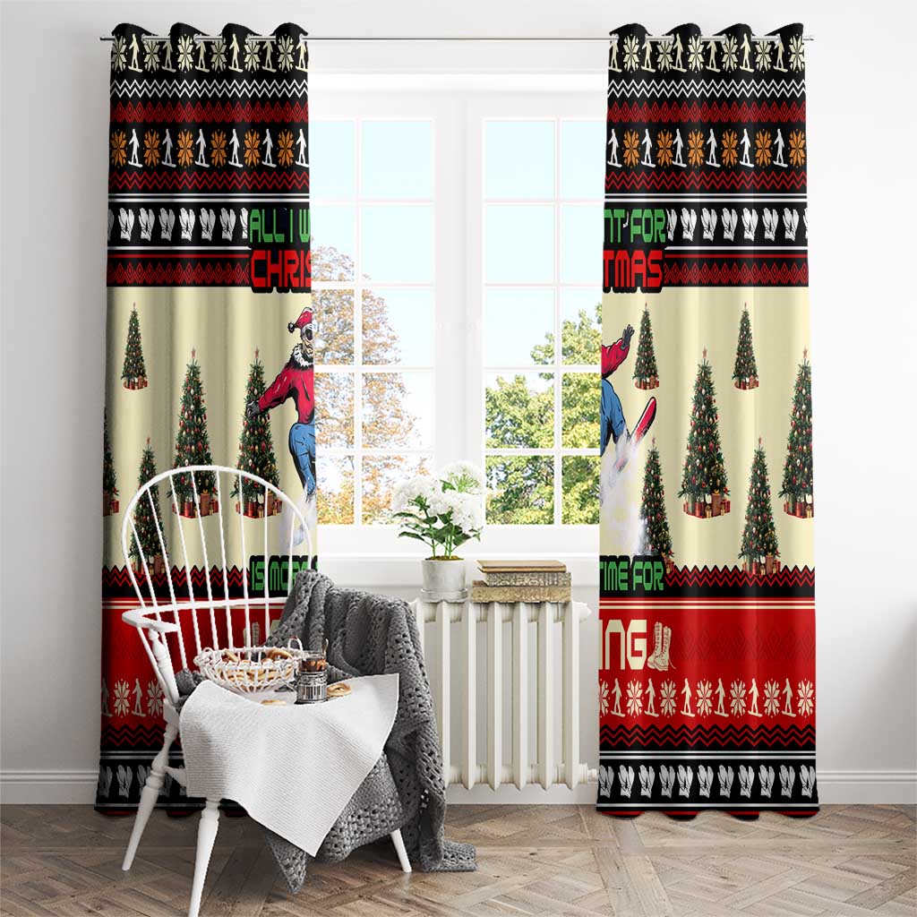 All I Want For Christmas Is Skiing Christmas Window Curtain Xmas Holiday Patterns - Wonder Print Shop