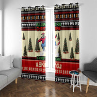All I Want For Christmas Is Skiing Christmas Window Curtain Xmas Holiday Patterns - Wonder Print Shop