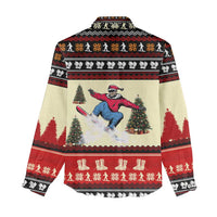 All I Want For Christmas Is Skiing Christmas Women Casual Shirt Xmas Holiday Patterns - Wonder Print Shop