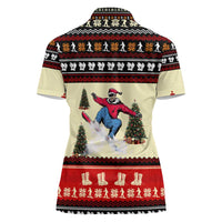 All I Want For Christmas Is Skiing Christmas Women Polo Shirt Xmas Holiday Patterns - Wonder Print Shop