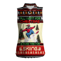 All I Want For Christmas Is Skiing Christmas Women Sleeveless Polo Shirt Xmas Holiday Patterns - Wonder Print Shop