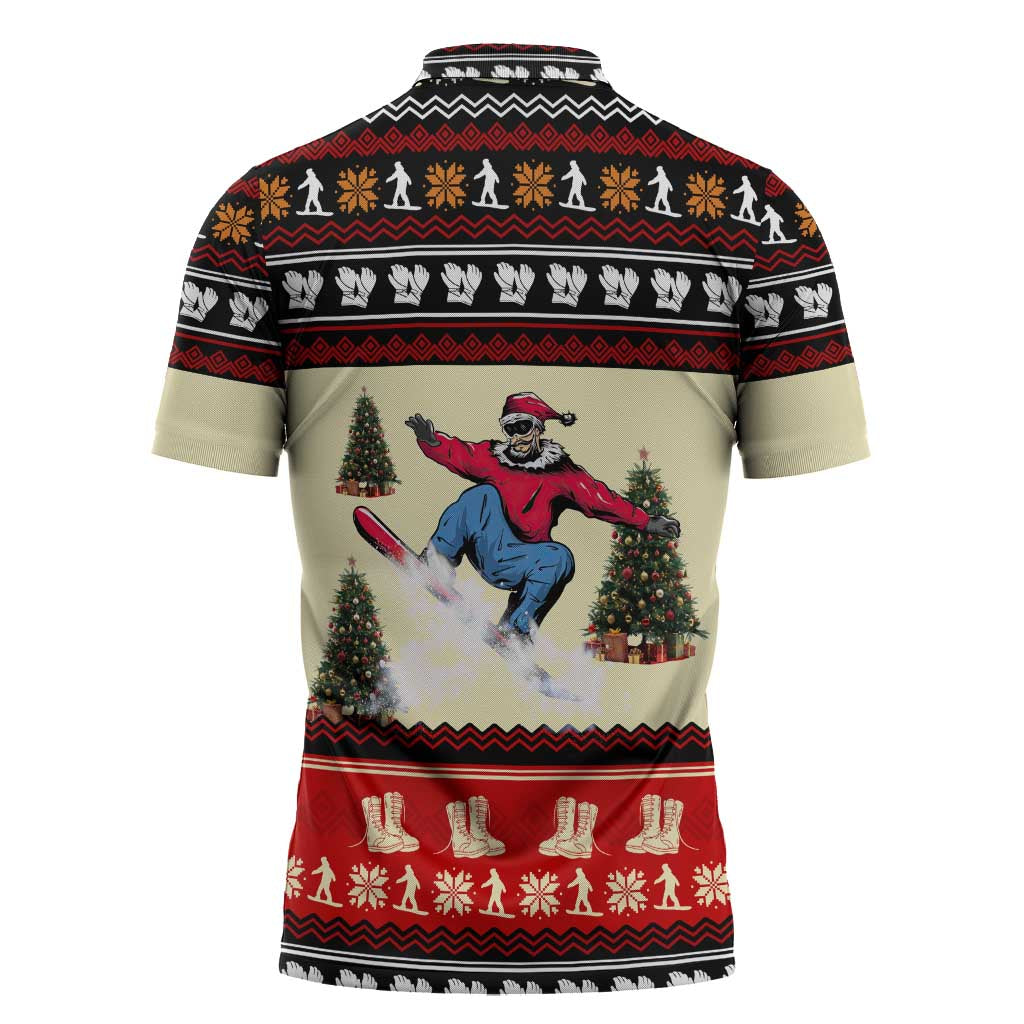 All I Want For Christmas Is Skiing Christmas Zipper Polo Shirt Xmas Holiday Patterns - Wonder Print Shop