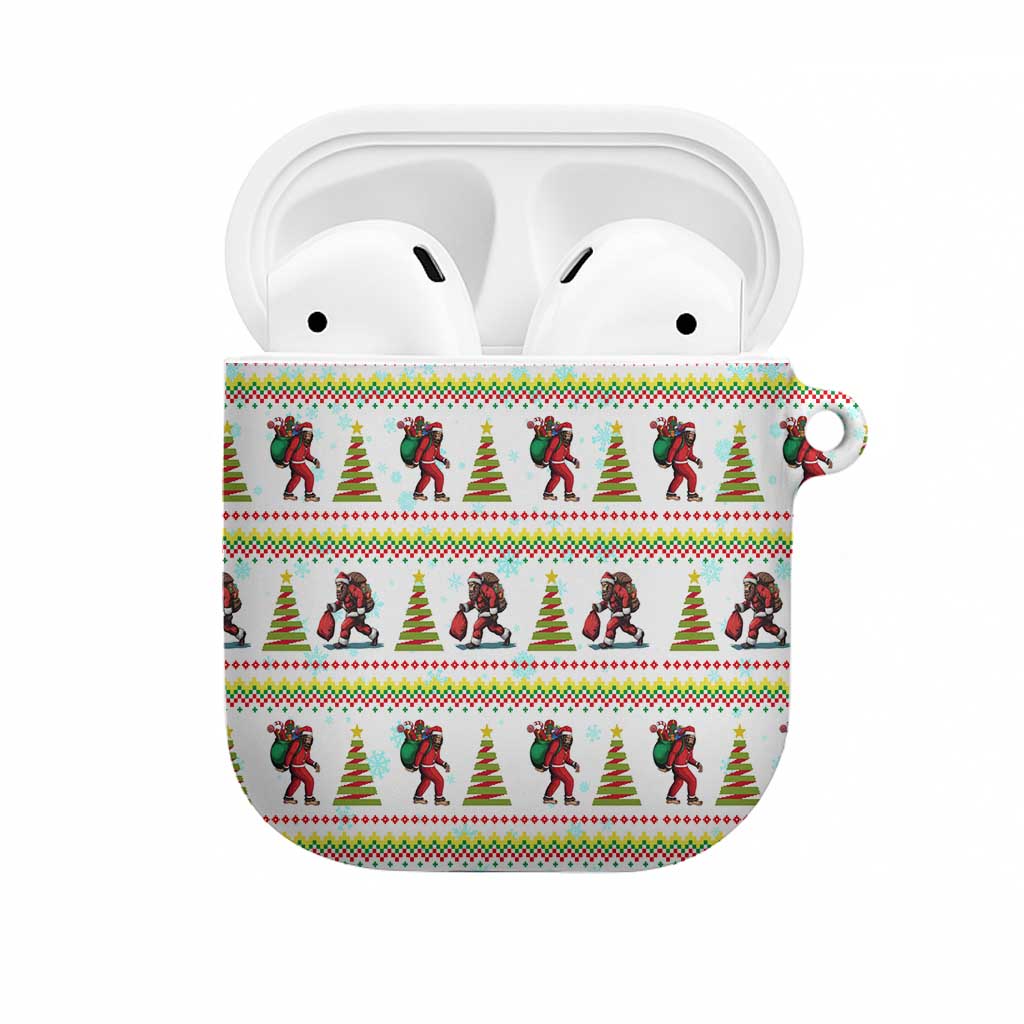 Amazing Bigfoot Christmas AirPods Case Xmas Holiday Patterns - Wonder Print Shop