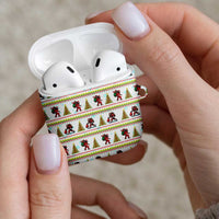Amazing Bigfoot Christmas AirPods Case Xmas Holiday Patterns - Wonder Print Shop
