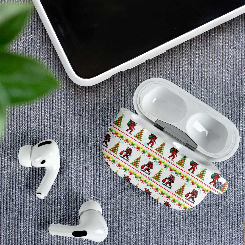 Amazing Bigfoot Christmas AirPods Case Xmas Holiday Patterns - Wonder Print Shop