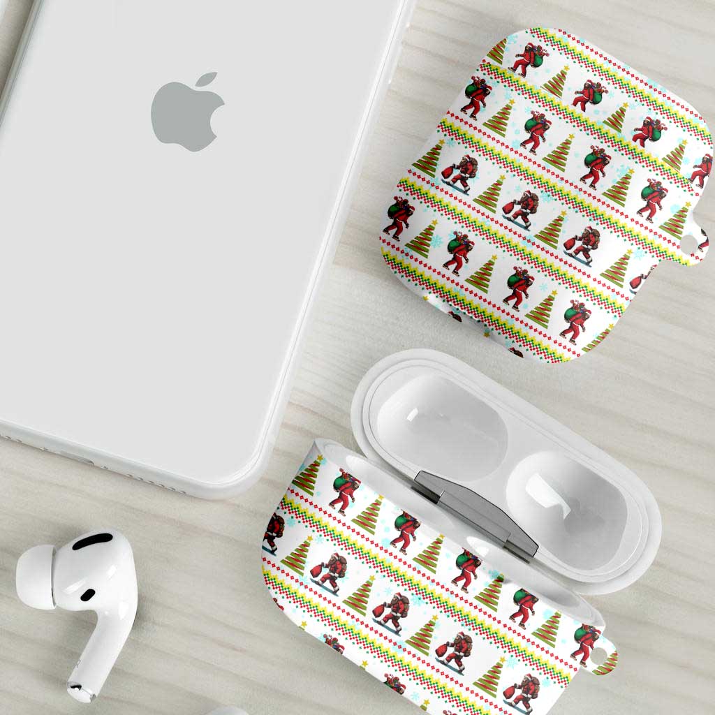 Amazing Bigfoot Christmas AirPods Case Xmas Holiday Patterns - Wonder Print Shop