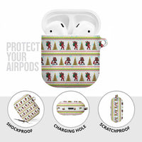 Amazing Bigfoot Christmas AirPods Case Xmas Holiday Patterns - Wonder Print Shop