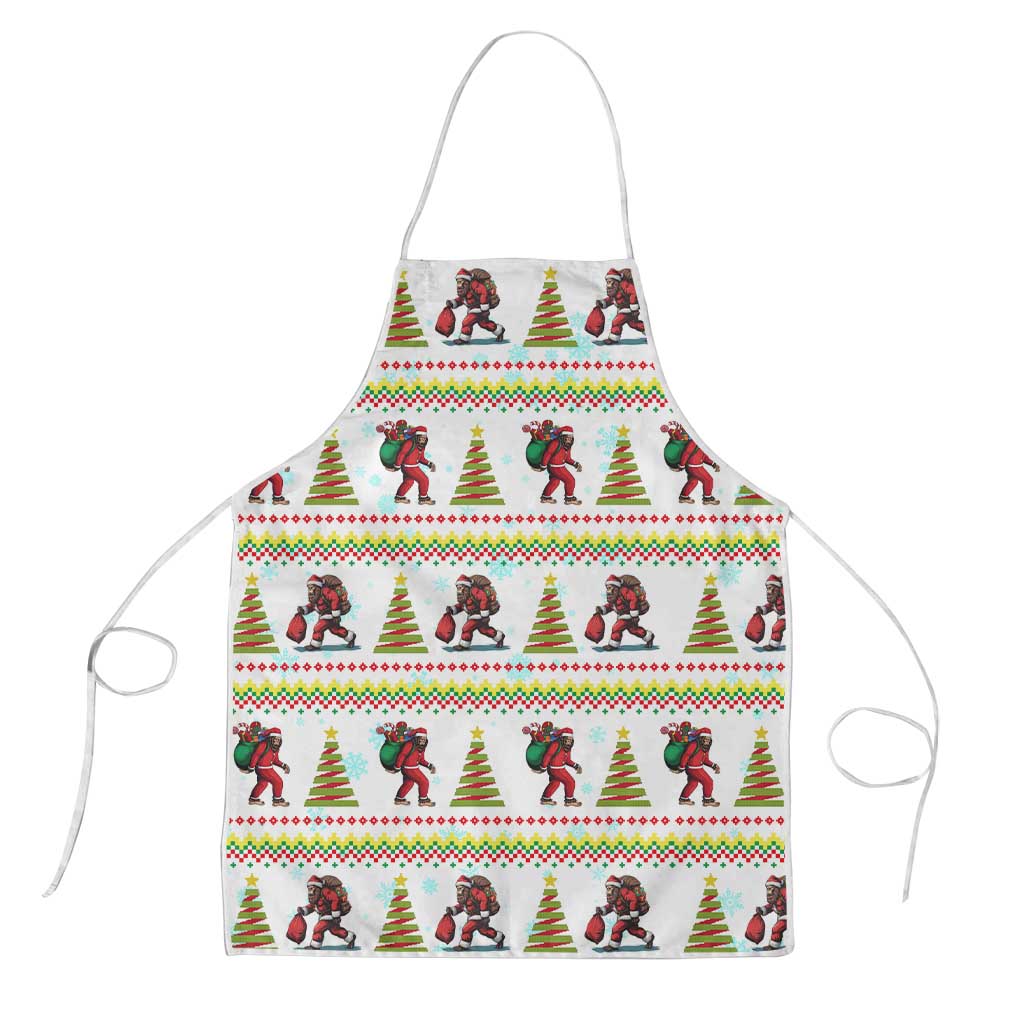 Amazing Bigfoot Christmas Apron Xmas Holiday Patterns - Wonder Print Shop
