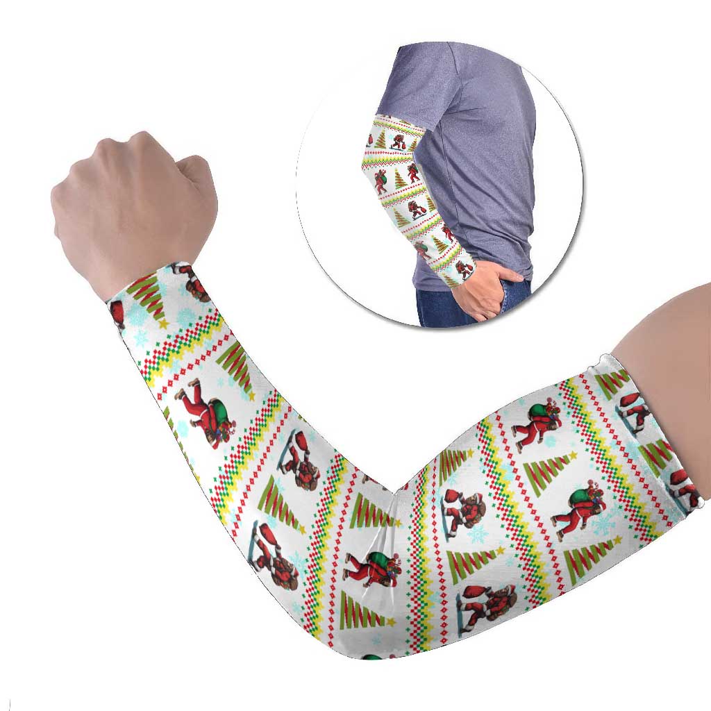 Amazing Bigfoot Christmas Arm Sleeves Xmas Holiday Patterns - Wonder Print Shop