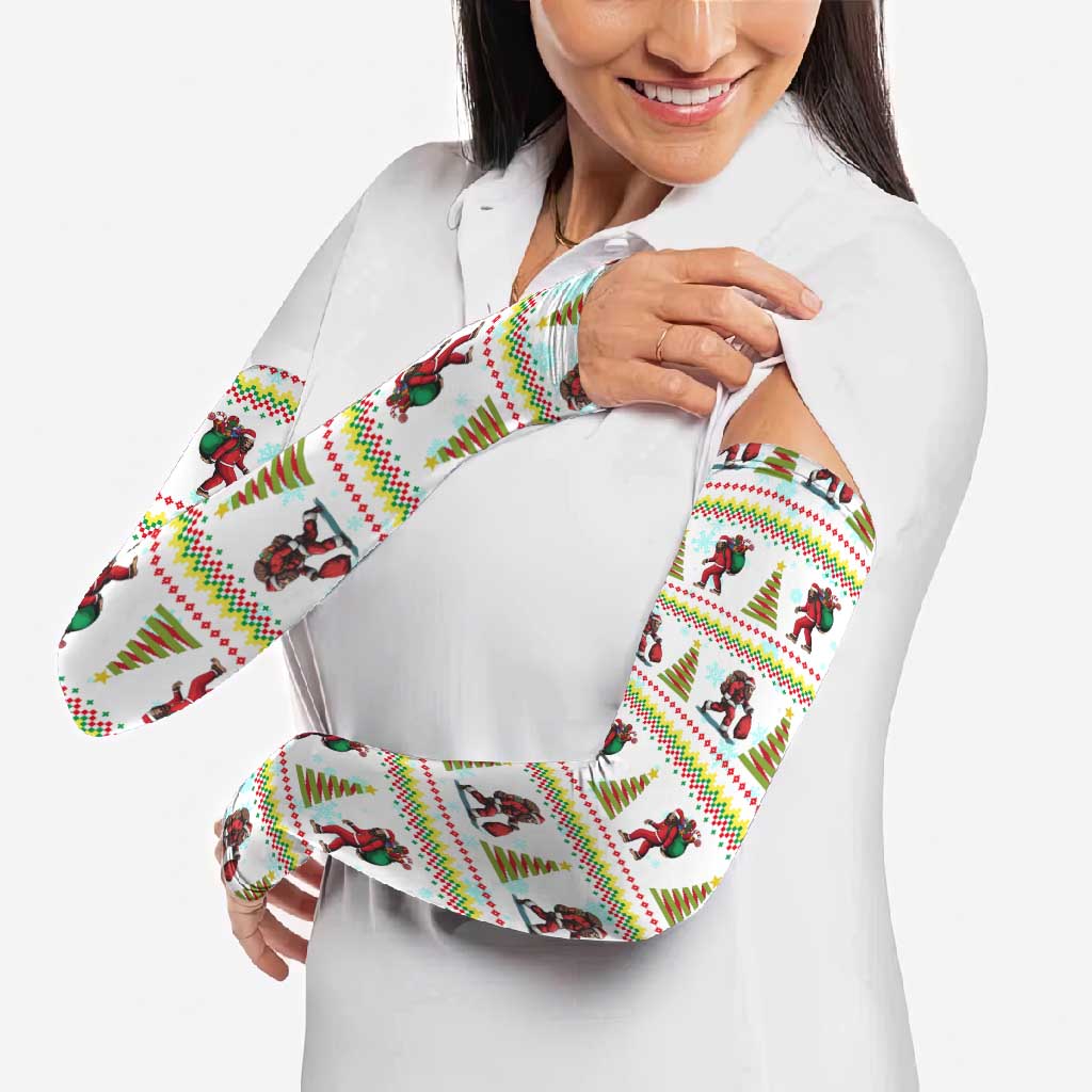 Amazing Bigfoot Christmas Arm Sleeves Xmas Holiday Patterns - Wonder Print Shop