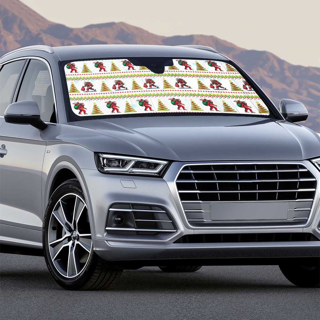 Amazing Bigfoot Christmas Auto Sun Shade Xmas Holiday Patterns - Wonder Print Shop