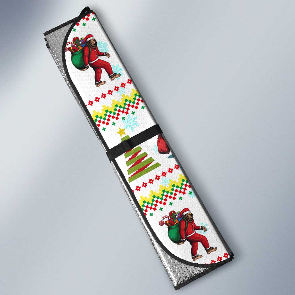 Amazing Bigfoot Christmas Auto Sun Shade Xmas Holiday Patterns - Wonder Print Shop