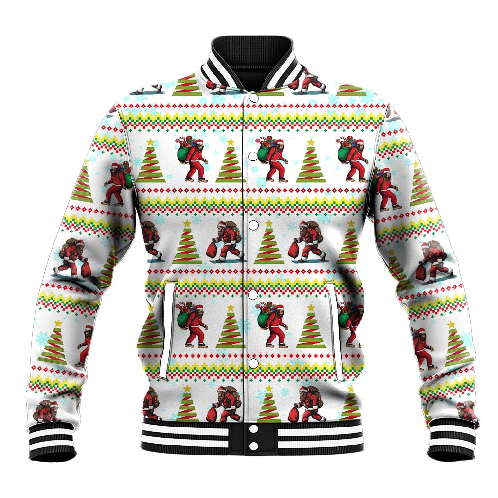 Amazing Bigfoot Christmas Baseball Jacket Xmas Holiday Patterns - Wonder Print Shop