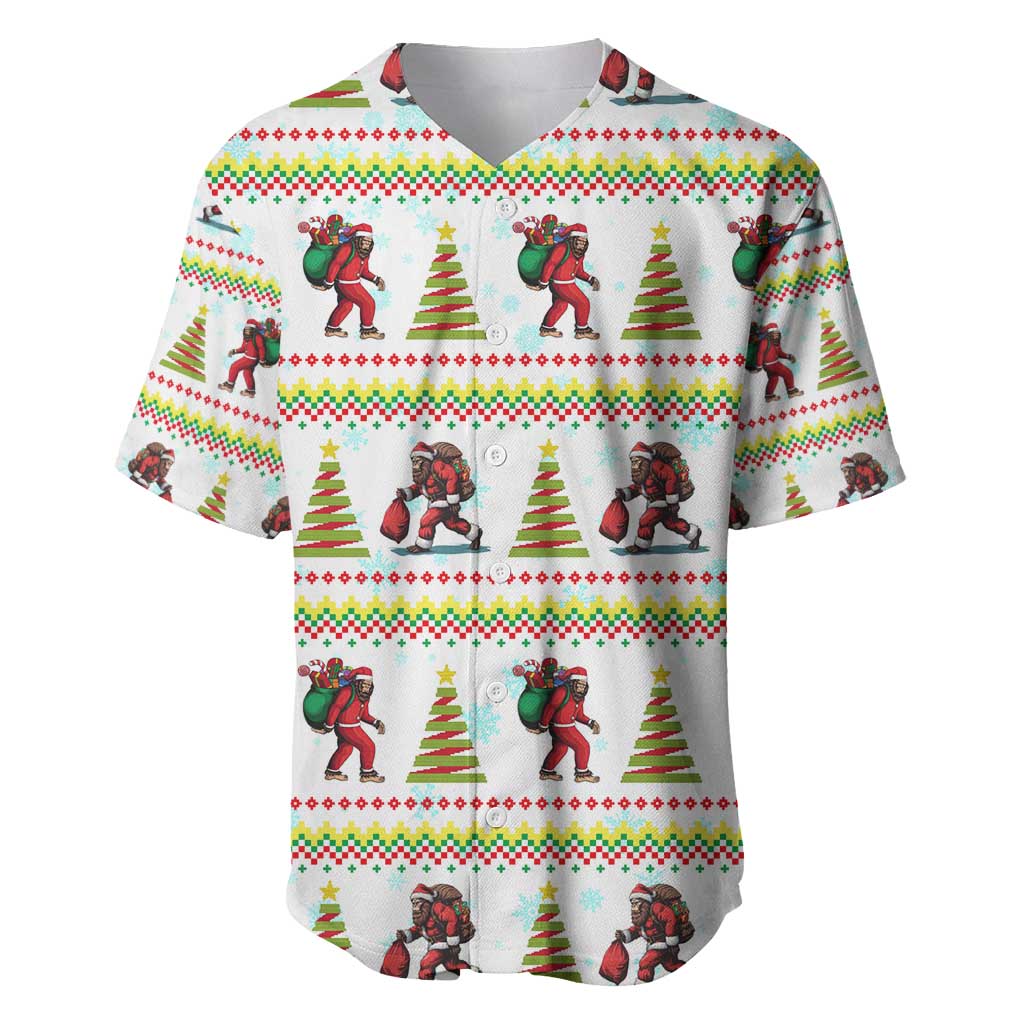 Amazing Bigfoot Christmas Baseball Jersey Xmas Holiday Patterns - Wonder Print Shop
