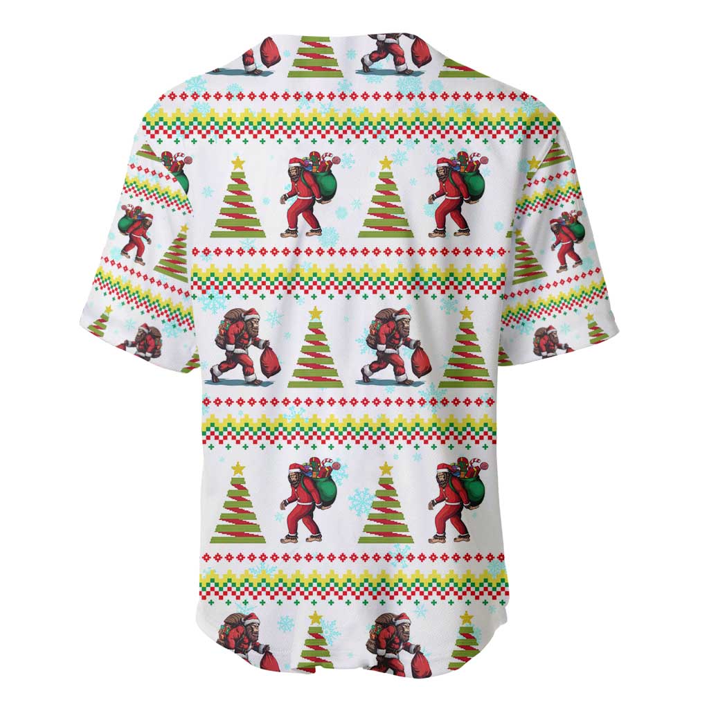 Amazing Bigfoot Christmas Baseball Jersey Xmas Holiday Patterns - Wonder Print Shop