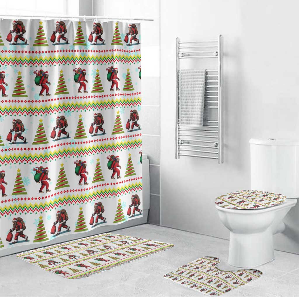 Amazing Bigfoot Christmas Bathroom Set Xmas Holiday Patterns - Wonder Print Shop