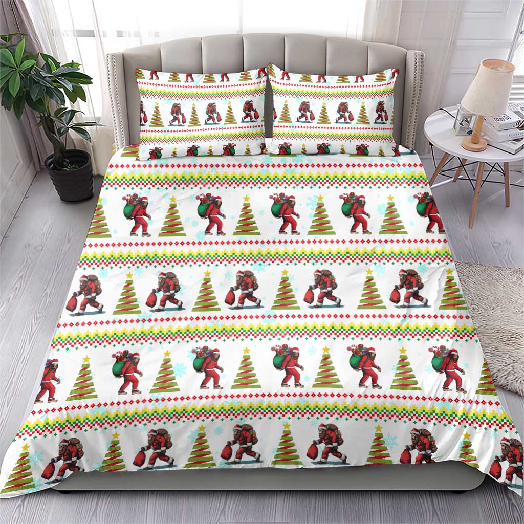 Amazing Bigfoot Christmas Bedding Set Xmas Holiday Patterns - Wonder Print Shop