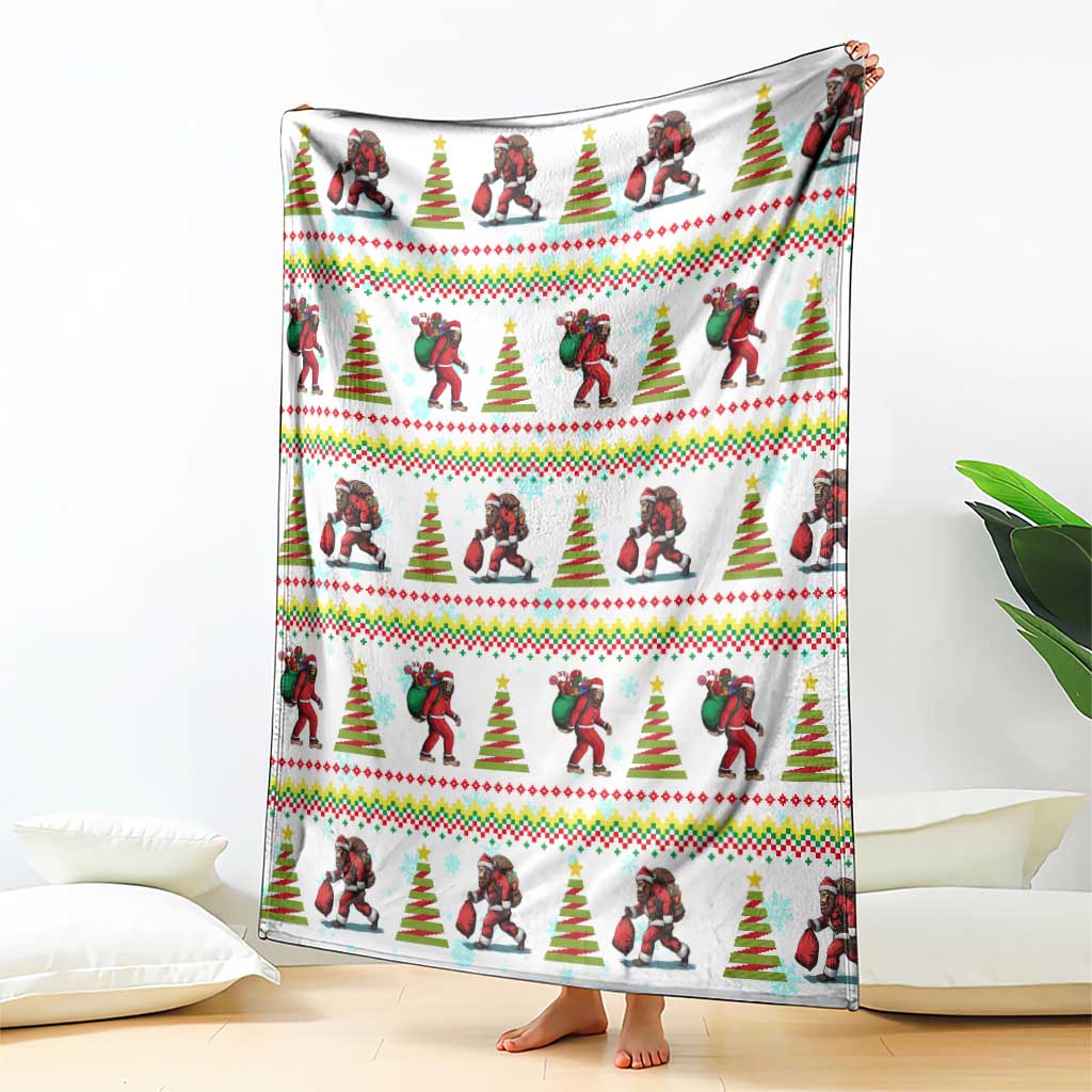 Amazing Bigfoot Christmas Blanket Xmas Holiday Patterns - Wonder Print Shop