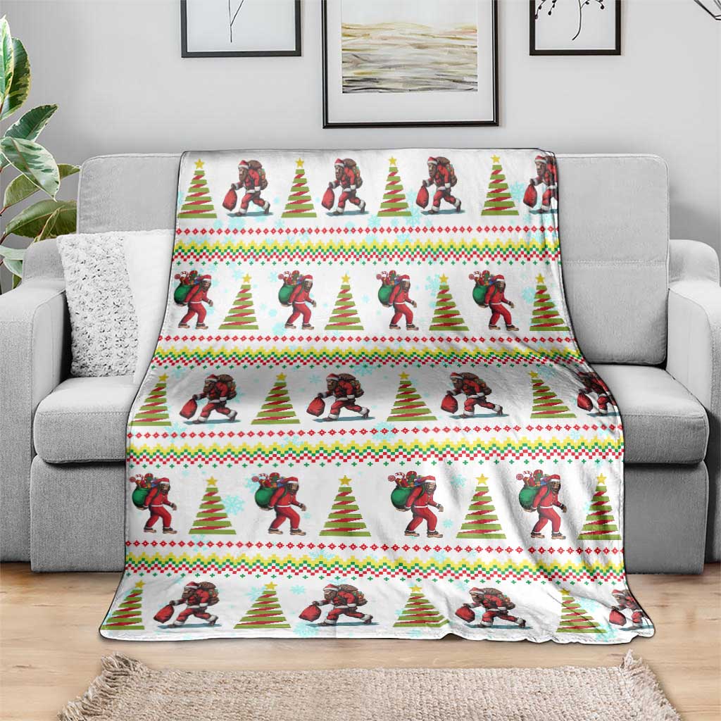Amazing Bigfoot Christmas Blanket Xmas Holiday Patterns - Wonder Print Shop