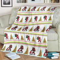 Amazing Bigfoot Christmas Blanket Xmas Holiday Patterns - Wonder Print Shop
