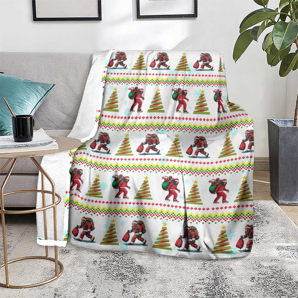 Amazing Bigfoot Christmas Blanket Xmas Holiday Patterns - Wonder Print Shop