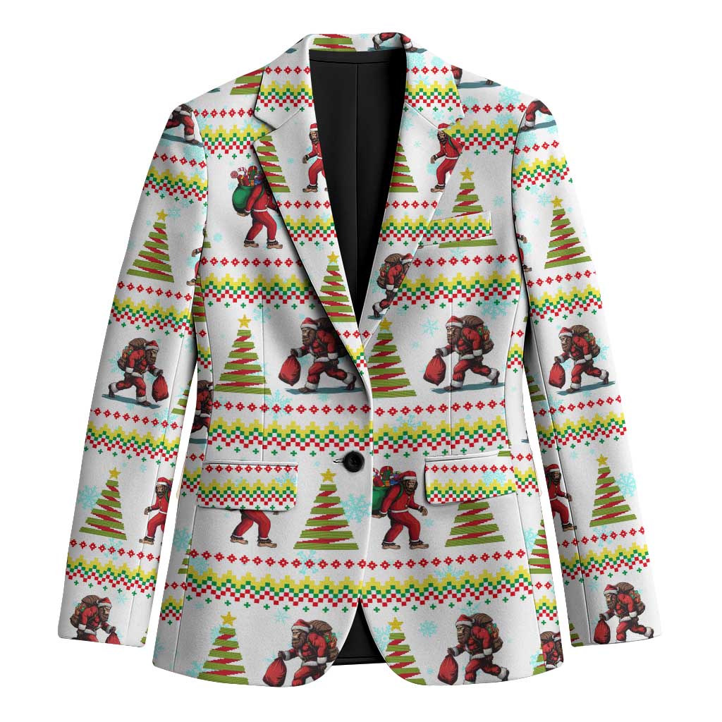 Amazing Bigfoot Christmas Blazer Xmas Holiday Patterns - Wonder Print Shop