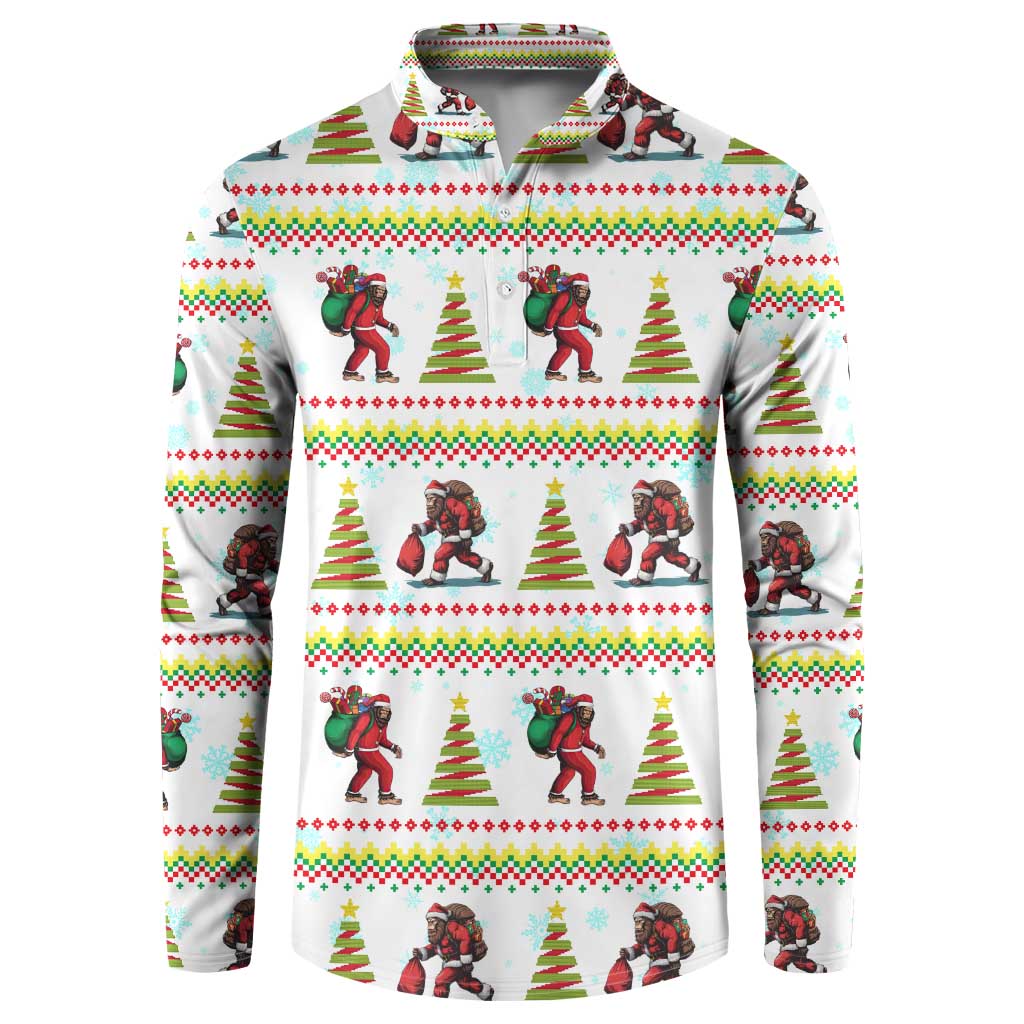 Amazing Bigfoot Christmas Button Sweatshirt Xmas Holiday Patterns - Wonder Print Shop