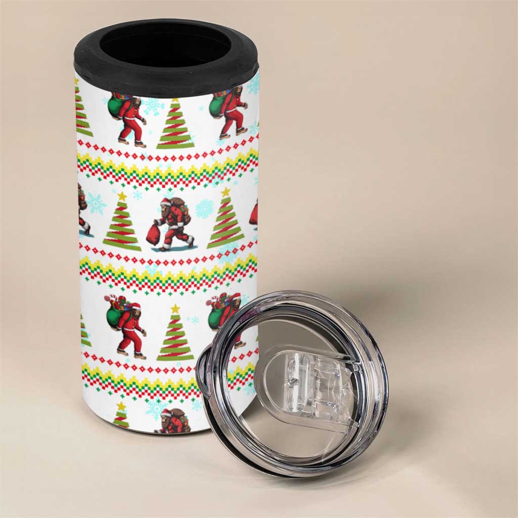 Amazing Bigfoot Christmas 4 in 1 Can Cooler Tumbler Xmas Holiday Patterns - Wonder Print Shop