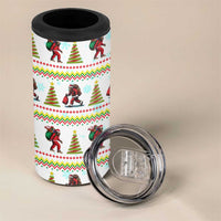 Amazing Bigfoot Christmas 4 in 1 Can Cooler Tumbler Xmas Holiday Patterns - Wonder Print Shop