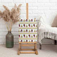 Amazing Bigfoot Christmas Canvas Wall Art Xmas Holiday Patterns - Wonder Print Shop
