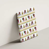 Amazing Bigfoot Christmas Canvas Wall Art Xmas Holiday Patterns - Wonder Print Shop