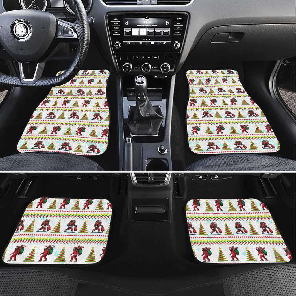Amazing Bigfoot Christmas Car Mats Xmas Holiday Patterns - Wonder Print Shop