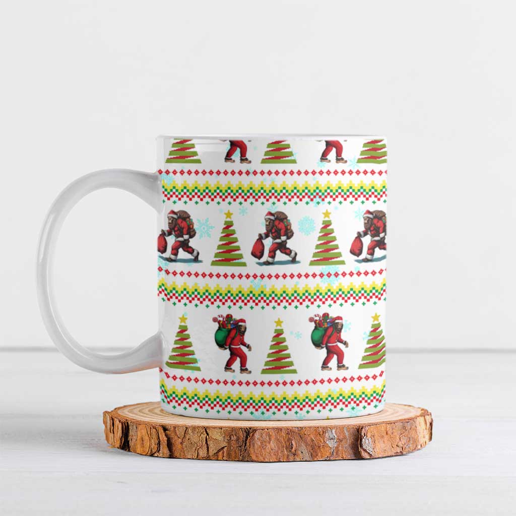 Amazing Bigfoot Christmas Ceramic Mug Xmas Holiday Patterns - Wonder Print Shop
