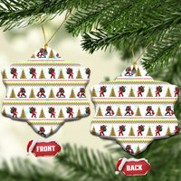 Amazing Bigfoot Christmas Ceramic Ornament Xmas Holiday Patterns - Wonder Print Shop