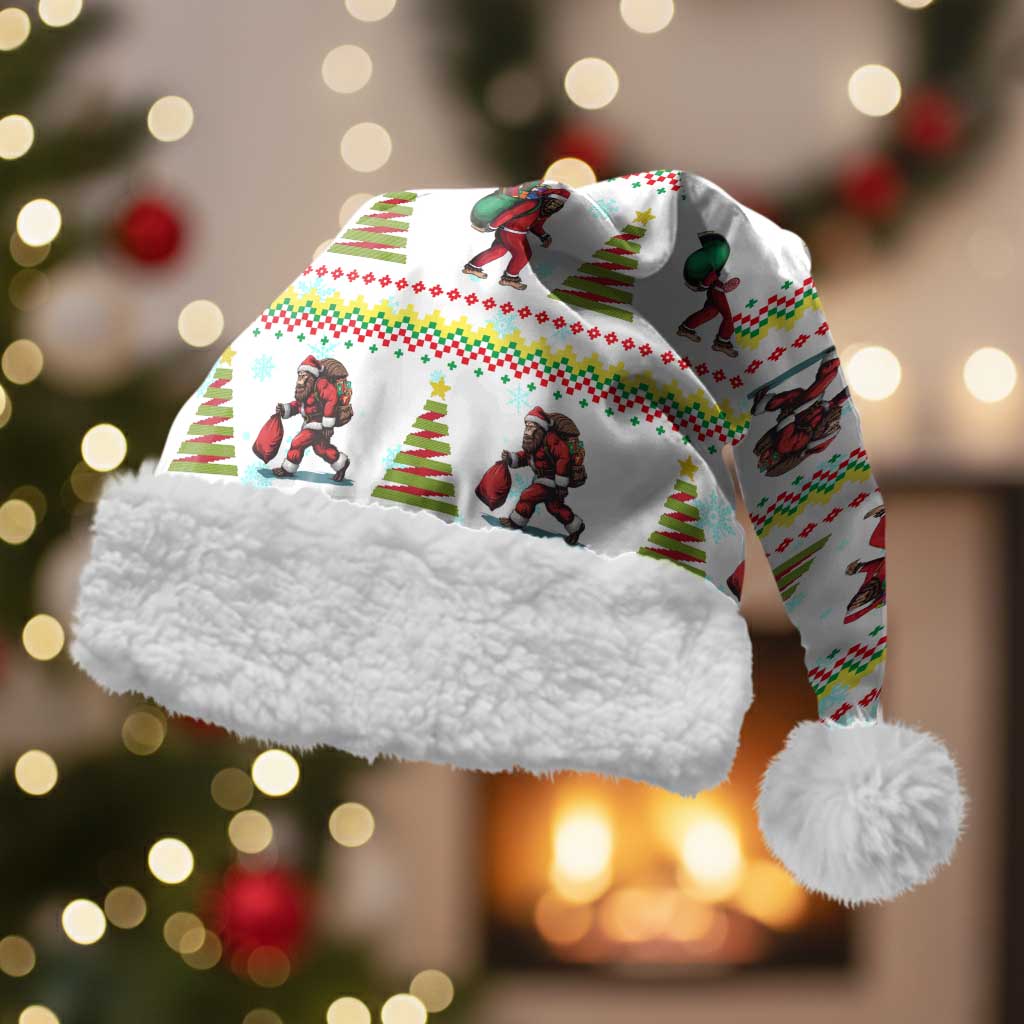 Amazing Bigfoot Christmas Santa Hat Xmas Holiday Patterns - Wonder Print Shop