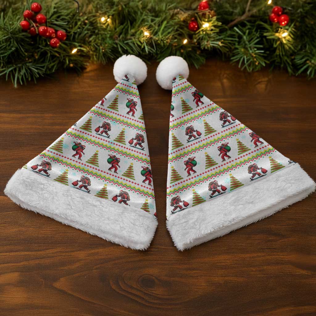 Amazing Bigfoot Christmas Santa Hat Xmas Holiday Patterns - Wonder Print Shop