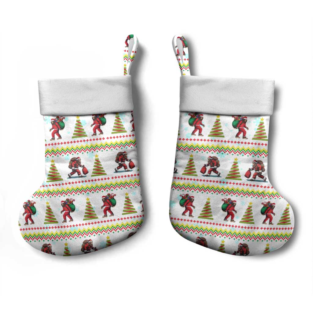 Amazing Bigfoot Christmas Stocking Xmas Holiday Patterns - Wonder Print Shop