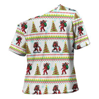 Amazing Bigfoot Christmas Cross Shoulder Shirt Xmas Holiday Patterns - Wonder Print Shop