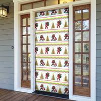 Amazing Bigfoot Christmas Door Cover Xmas Holiday Patterns - Wonder Print Shop