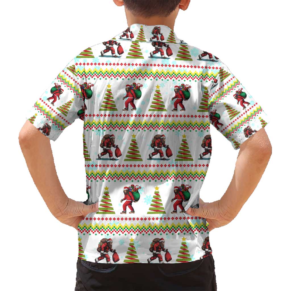 Amazing Bigfoot Christmas Family Matching Long Sleeve Bodycon Dress and Hawaiian Shirt Xmas Holiday Patterns - Wonder Print Shop