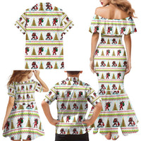 Amazing Bigfoot Christmas Family Matching Mermaid Dress and Hawaiian Shirt Xmas Holiday Patterns - Wonder Print Shop